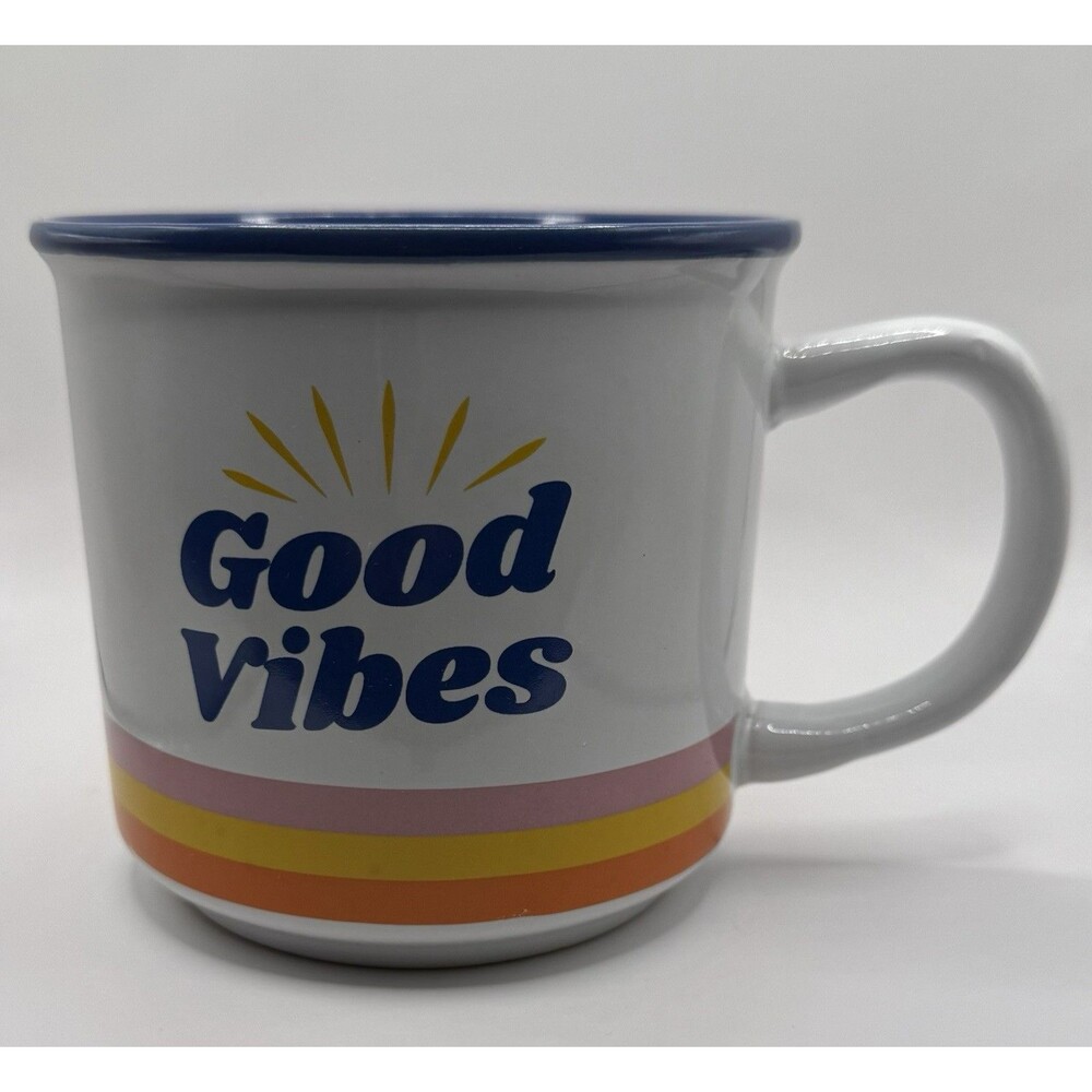 Good Vibes Coffee or Tea Cup Mug Boston Warehouse Trading Corp 18oz Ceramic
